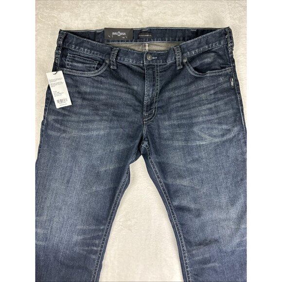 NWT Silver Jeans Men’s Size 40x32 Zac Relaxed Fit Straight Leg Dark Wash NEW - Picture 2 of 13